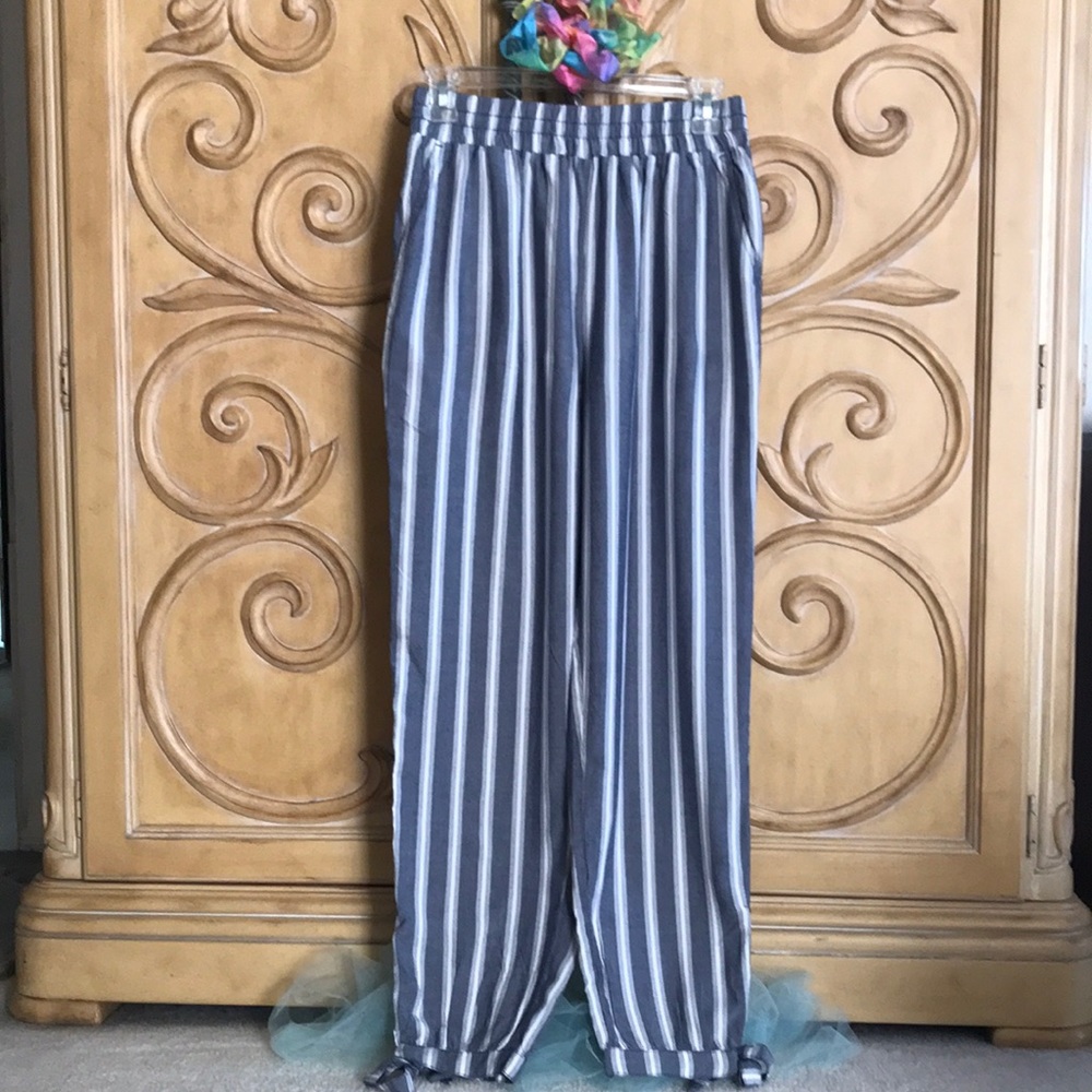 American Eagle Pants Blue and White New